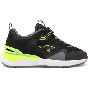 Sneakersy KangaRoos Kd-Gym Ev 18722 000 5062 S Jet Black/Neon Yellow