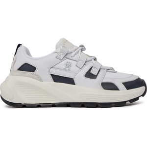 Sneakersy Tommy Hilfiger Th Premium Runner Mix FW0FW07651 White/Space Blue 0K4