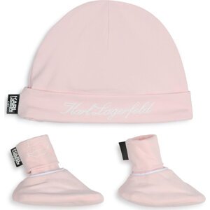 Set čepice a ponožky Karl Lagerfeld Kids Z30180 Pink 475