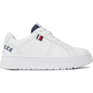 Sneakersy Tommy Hilfiger Logo Low Cut Lace-Up Sneaker T3X9-33360-1355 M White/Blue X336