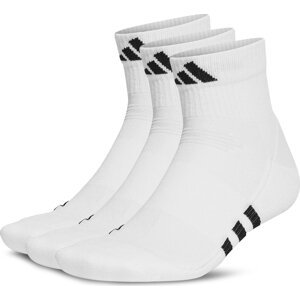Sada 3 párů nízkých ponožek unisex adidas Mid-Cut Socks 3 Pairs HT3450 White/White/White