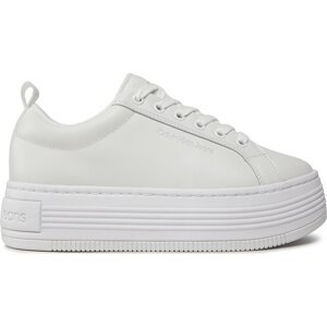 Sneakersy Calvin Klein Jeans Bold Flatf Low Laceup Lth In Lum YW0YW01309 Triple Bright White 0K4
