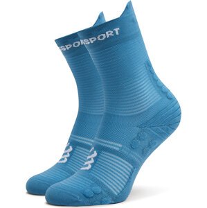 Klasické ponožky Unisex Compressport Pro Racing V4.0 Run High XU00046B Niagara Blue/White