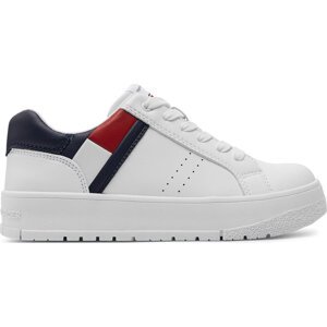 Sneakersy Tommy Hilfiger Flag Low Cut Lace-Up T3X9-33356-1355 S Bianco 100