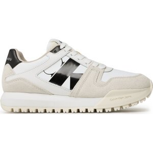 Sneakersy Calvin Klein Jeans Toothy Run Laceup Low Lth Mix Wn YW0YW01052 Béžová