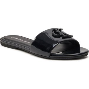 Nazouváky Calvin Klein Jeans Flat Sandal Slide Mg Met YW0YW01348 Black BEH