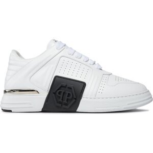 Sneakersy PHILIPP PLEIN Leather Lo-Top Sneakers AACS MSC3843 PLE075N White 01