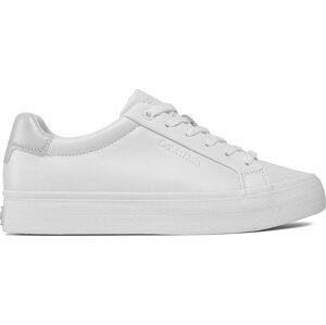 Sneakersy Calvin Klein Vulc Lace Up Nano Fox-Lth HW0HW01066 White/Pearl Grey 0K9