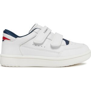 Sneakersy Tommy Hilfiger Stripes Low Cut Velcro Sneaker T1X9-33339-1355 S White 100