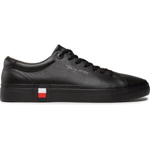 Sneakersy Tommy Hilfiger Corporate Modern Vulc Leather FM0FM03727 Black BDS
