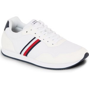Sneakersy Tommy Hilfiger Lo Runner Mix FM0FM04958 White YBS