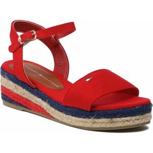 Espadrilky Tommy Hilfiger Rope Wedge T3A7-32778-0048 M Red 300