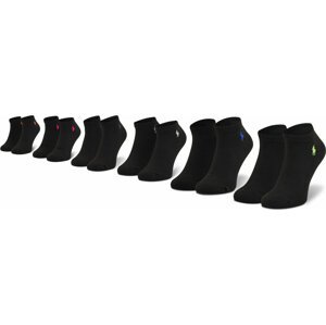 Sada 6 párů dámských nízkých ponožek Polo Ralph Lauren 455747502005 r. OS Black Assorted