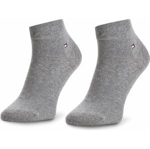 Sada 2 párů pánských nízkých ponožek Tommy Hilfiger 342025001 Middle Grey Melange 758