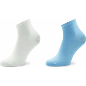 Sada 2 párů dámských nízkých ponožek Tommy Hilfiger 373001001 Light Blue/White 029