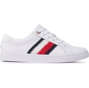 Sneakersy Tommy Hilfiger Corporate Cupsole Sneaker FW0FW06457 White YBR