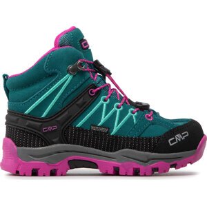 Trekingová obuv CMP Kids Rigel Mid Trekking Shoes Wp 3Q12944 Lake/Pink Fluo 26EL