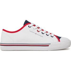 Plátěnky Tommy Hilfiger Low Cut Lace Up Sneaker T3X9-33325-0890 S Bílá