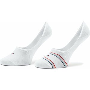 Sada 2 párů dámských nízkých ponožek Tommy Hilfiger 701222653 White 001