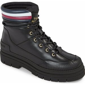 Polokozačky Tommy Hilfiger Corporate Feminine Outdoor Boot FW0FW07501 Black BDS