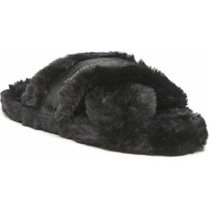 Bačkory Tommy Hilfiger Fur Home Slippers Wiht Straps FW0FW06889 Black BDS