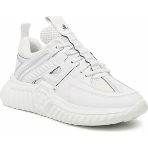 Sneakersy PHILIPP PLEIN Runner Sneakers Supersonic SACS USC0405 PLE075N White/Nickel 0191