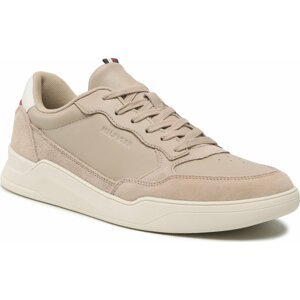 Sneakersy Tommy Hilfiger Elevated Cupsole Leather Mix FM0FM04358 Beige AEG