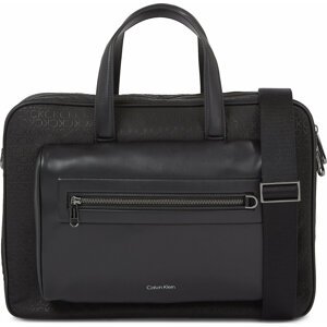 Brašna na notebook Calvin Klein Ck Elevated Laptop Bag Repreve K50K510851 Black Tonal Mono 01I