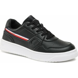 Sneakersy Tommy Hilfiger Stripes Low Cut Lace-Up Sneaker T3X9-32848-1355 S Black 999