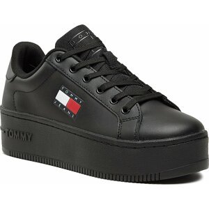 Sneakersy Tommy Jeans Tjw Flatform Ess EN0EN02426 Triple Black BDS
