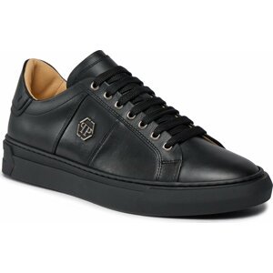 Sneakersy PHILIPP PLEIN Leather Lo-Top Sneakers Hexagon AACS MSC3905 PLE075N Black 02