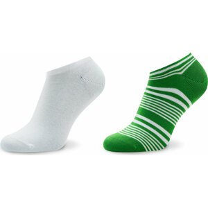 Sada 2 párů pánských nízkých ponožek Tommy Hilfiger 701222637 Green 003