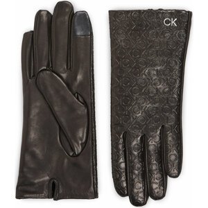 Dámské rukavice Calvin Klein Re-Lock Emb/Deb Leather Gloves K60K611165 Ck Black BAX