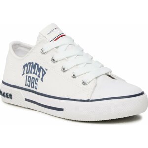 Plátěnky Tommy Hilfiger Varsity Low Cut Lace-Up Sneaker T3X9-32833-0890 M White 100