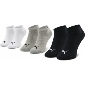 Sada 3 párů dětských nízkých ponožek Puma 907374 White/Grey/Black