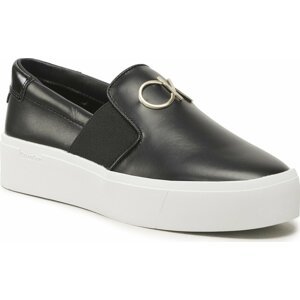 Sneakersy Calvin Klein Flatform Cupsole Slip On W/Hw HW0HW01421 Ck Black BEH