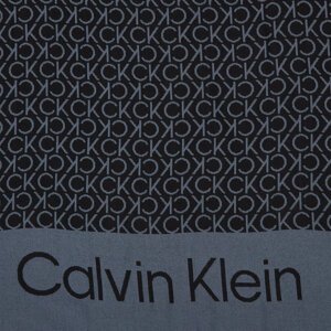 Šál Calvin Klein Fringes Monogram Scarf 100X200 K60K611118 Ck Black BAX