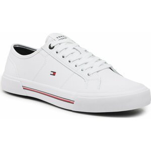 Tenisky Tommy Hilfiger Core Corporate Vulc Leather FM0FM04561 White YBS
