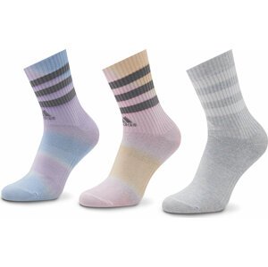 Sada 3 párů vysokých ponožek unisex adidas 3S C Crw Dye 3P HT3464 Mix