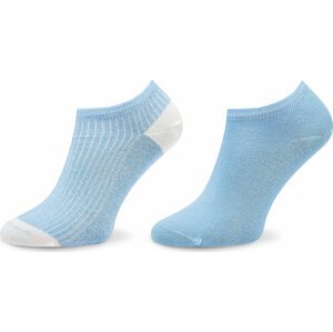 Sada 2 párů dámských nízkých ponožek Tommy Hilfiger 701222651 Light Blue 001