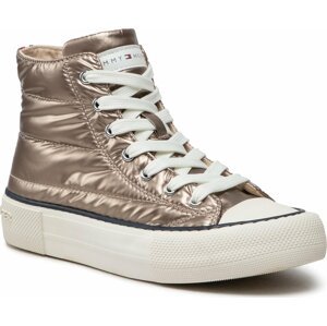 Plátěnky Tommy Hilfiger High Top Lace-Up Sneaker T3A9-32290-1437 S Taupe/Rose 686