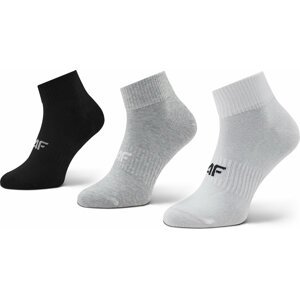 Sada 3 párů pánských vysokých ponožek 4F H4Z22-SOM302 90S