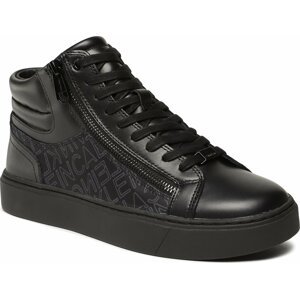 Sneakersy Calvin Klein High Top Lace Up W/Zip Mono HM0HM01046 Outline Mono Black 0GK
