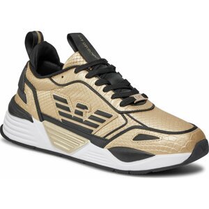 Sneakersy EA7 Emporio Armani X8X160 XK365 S996 Gold Python/Black
