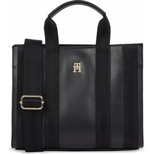 Kabelka Tommy Hilfiger Th Identity Small Tote AW0AW15575 Black BDS