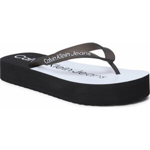 Žabky Calvin Klein Jeans Beach Sandal Flatform YW0YW00716 Black/White 0GJ