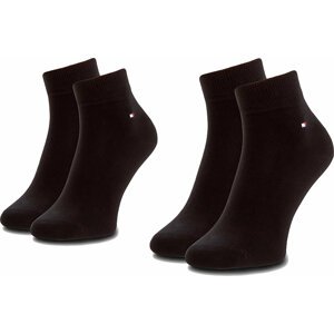 Sada 2 párů pánských nízkých ponožek Tommy Hilfiger 342025001 Black 200