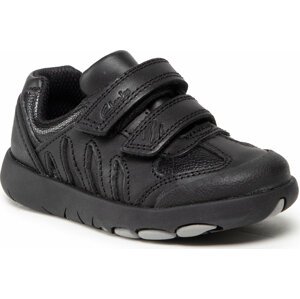 Sneakersy Clarks Rex Stride T 261614396 Black Leather