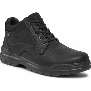 Kotníková obuv Clarks Rockie Mid Gtx GORE-TEX 261734627 Black Leather