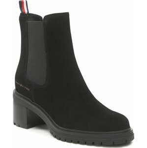 Polokozačky Tommy Hilfiger Outdoor Chelsea Mid Heel Boot FW0FW06619 Black BDS
